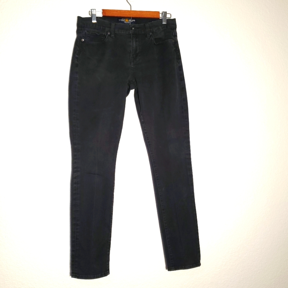 Black Lucky Brand Size 8 Sofia Skinny Jeans